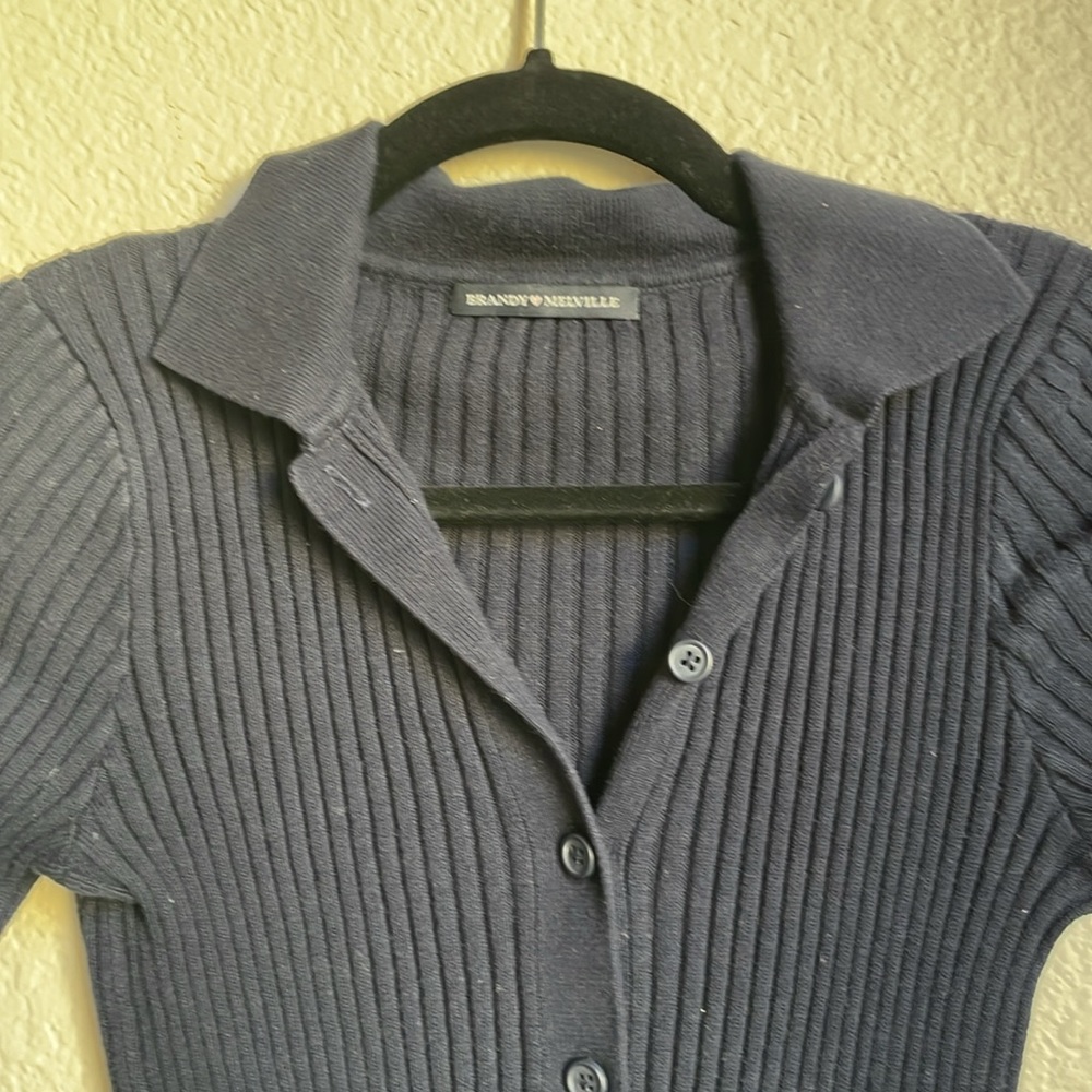 Brandy Melville button down crop top. - Picture 2 of 4